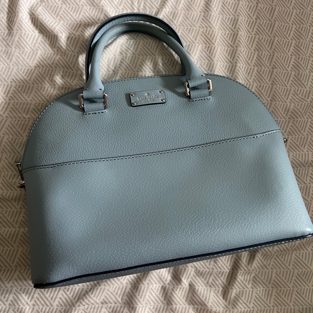 Baby Blue Kate Spade Handbag With Crossbody Strap Gem